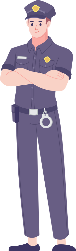 A male police officer